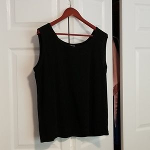 Black knit tank top  1X